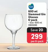 Nadir 600ml Stemmed Gin Glasses-Per 6 Pack