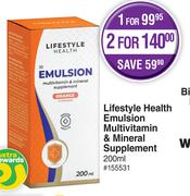 Lifestyle Health Emulsion Multivitamin & Mineral Supplement-200ml