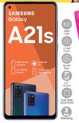 Samsung 6.5" (16.5cm) A21S 4G Smartphone-On Smart XS+ Top Up(36 Months)