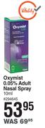 Oxymist 0.05% Adult Nasal Spray-10ml