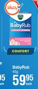 Vicks Comfort Baby Rub-45g Each