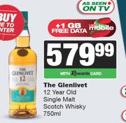 The Glenlivet 12 Year Old Single Malt Scotch Whisky-750ml