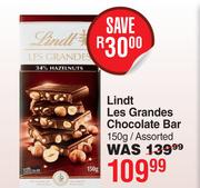 Lindt Les Grandes Chocolate Bar Assorted-150g