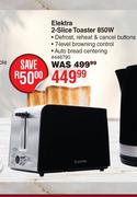 Elektra 2 Slice Toaster 850W