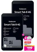 2 x Vodacom Smart Tab 8 4G Tablet-1GB LTE Starter Pack