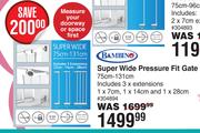 Bambino Super Wide Pressure Fit Gate 75cm-131cm