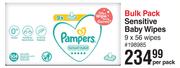 Pampers Bulk Pack Sensitive Baby Wipes 9 x 56 Wipes-Per Pack