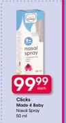 Clicks Made 4 Baby Nasal Spray-50ml Each