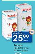 Panado Paediatric Syrup-50ml Or 100ml Each