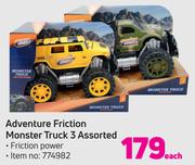 Adventure Friction Monster Truck 3 Assorted-Each