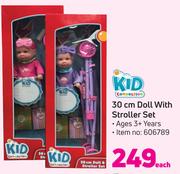 Kid Connection 30cm Doll With Stroller Set-Each