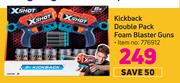 Zuru X-Shot Kickback Double Pack Foam Blaster Guns