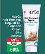 HairGo Hair Removal Regular Or Sensitive Cream Assorted-125ml Each