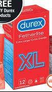 Durex Fetherlite Condoms Assorted-12 Per Pack