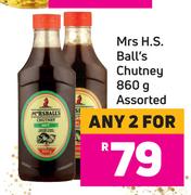 Mrs H.S Ball's Chutney Assorted-For 2 x 860g