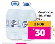 Great Value Still Water-For 2 x 5L