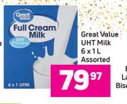 Great Value UHT Milk Assorted-6 x 1L