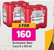 Budweiser Beer Cans-For 2 x 6 x 410ml