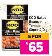 Koo Baked Beans In Tomato Sauce-For 5 x 410g