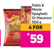 Fatti's & Moni's Spaghetti Or Macaroni-For 4 x 500g