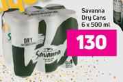 Savanna Dry Cans-6 x 500ml