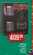Hennessy Very Special Cognac 750ml With 2 Glasses-Per Pack