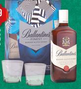 Ballantine's Blended Scotch Whisky 750ml And 2 Glasses-Per Pack