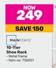 Mainstays 10-Tier Shoe Rack