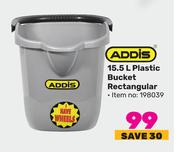 Addis Plastic Bucket Rectangular-15.5L
