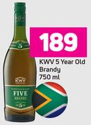 KWV 5 Year Old Brandy-750 ml