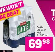 Castle Lite Beer NRB 6 x 330 ml