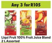 Liqui Fruit 100% Fruit Juice Blend Assorted- For Any 3 x 2Ltr