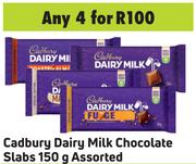Cadbury Dairy Milk Chocolate Slabs 150g Assorted- For Any 4