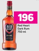 Red Heart Dark Rum-750 ml