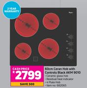 Whirlpool 60cm Ceran Hob With Controls Black AKM 9010