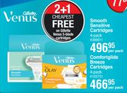 Gillette Venus Comfortglide Breeze Cartridges-4 Per Pack