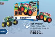 Hot Wheels Motor Maker Kitz 4 x 4 Monster Truck Kit KE-BTHW-M04-Each