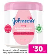 Johnson's Lightly Fragranced Baby Aqueous Cream-500ml