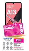 Samsung Galaxy A13 4G Smartphone-On 1GB Red Top Up Core More Data