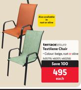 Terrace Leisure Textilene Chair-Each