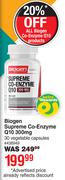 Biogen Supreme Co-Enzyme Q10 300mg 30 Vegetable Capsules