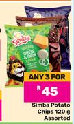 Simba Potato Chips Assorted-For 3 x 120g