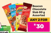 Beacon Chocolate Slab Assorted-For 2 x 80g