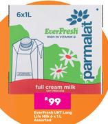 Everfresh UHT Long Life Milk Assorted-6 x 1L