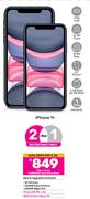2 x Apple iPhone 11-On 1.3GB Red Core More Data + On Promo 80