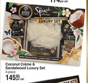 Good Stuff The Spaaah Collection Coconut Creme & Sandal Wood Luxury Set (4 Piece)-Per Set
