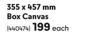 355 X 457mm Box Canvas - Each