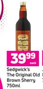 Sedgwick's The Original Old Brown Sherry-750ml Each
