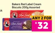 Bakers Red Label Cream Biscuits Assorted-For Any 2 x 200g