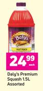 Daly's Premium Squash Assorted-1.5Ltr Each